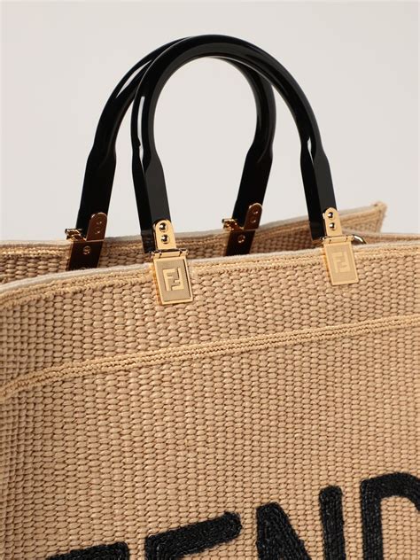 straw fendi bag|Fendi straw bucket bag.